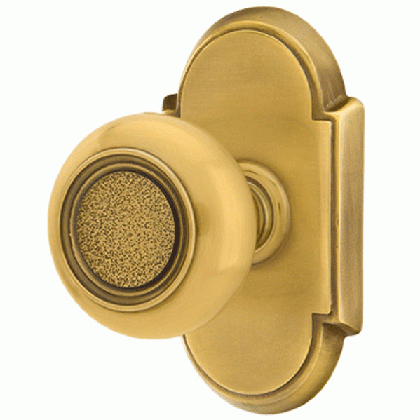 Solid Brass Belmont Door Knob Set With # 8 Rosette (Several Finish Options) EMTEK