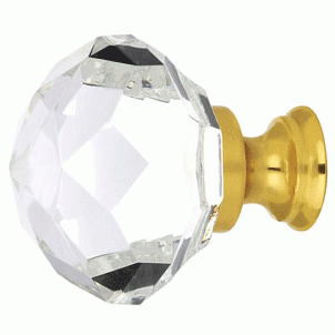 1 3/4 Inch Diamond Wardrobe Knob (Polished Brass Finish) EMTEK