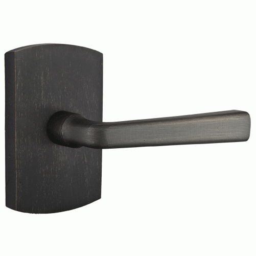 Solid Brass Sandcast Cimarron Lever With Rounded Rectangular Rosette EMTEK