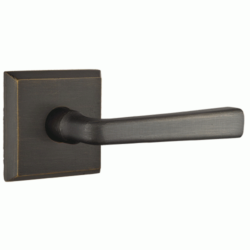 Solid Brass Sandcast Cimarron Lever With Square Rosette EMTEK