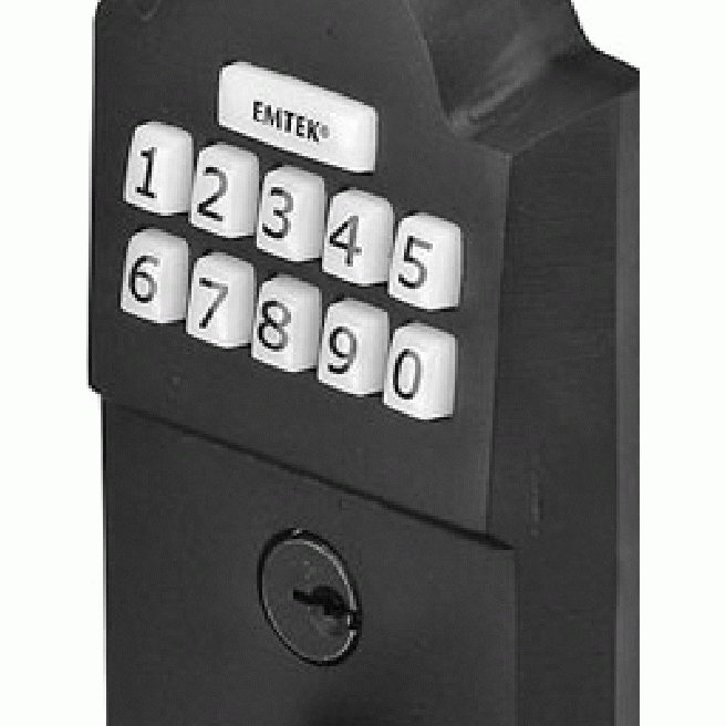 Single Cylinder Cast Bronze Electronic Deadbolt (Flat Black Patina) EMTEK