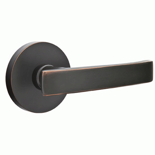 Emtek Solid Brass Geneva Lever With Disk Rosette (Several Finish Options) EMTEK