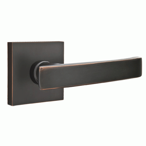 Emtek 510GV Geneva Brass Modern Passage Leverset Flat Black Leverset Passage EMTEK