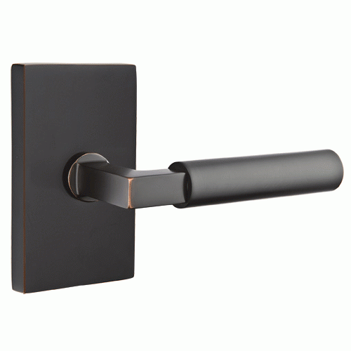 Emtek Solid Brass Hercules Lever With Modern Rectangular Rosette (Several Finsihes Available) EMTEK