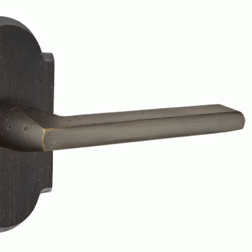 Emtek Solid Brass Sandcast Lariat Lever With Arched Rosette EMTEK