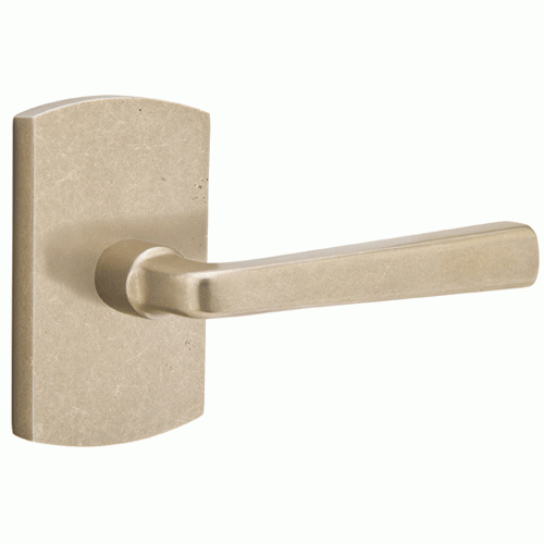 Sandcast Cimarron Lever With Rounded Rectangular Rosette EMTEK