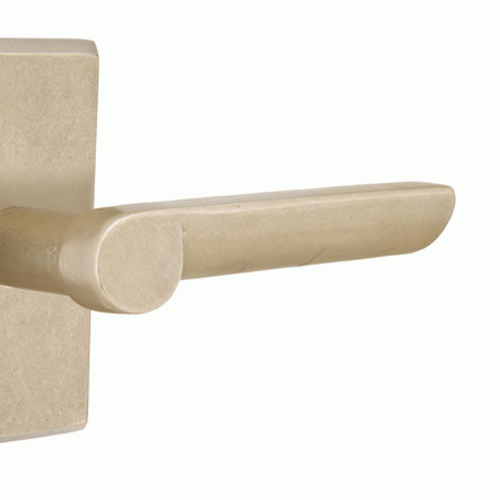 Solid Brass Sandcast Aurora Lever With Rectangular Rosette EMTEK