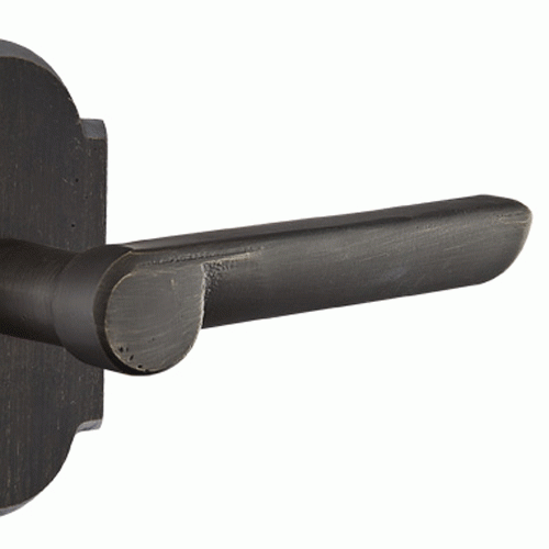 Sandcast Aurora Lever With Arched Rosette EMTEK