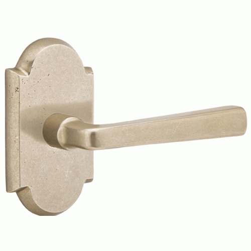 Sandcast Cimarron Lever With Arched Rosette EMTEK