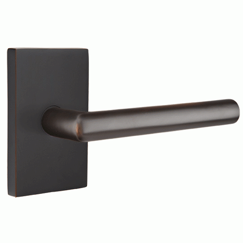 Emtek Solid Brass Stuttgart Lever With Modern Rectangular Rosette EMTEK