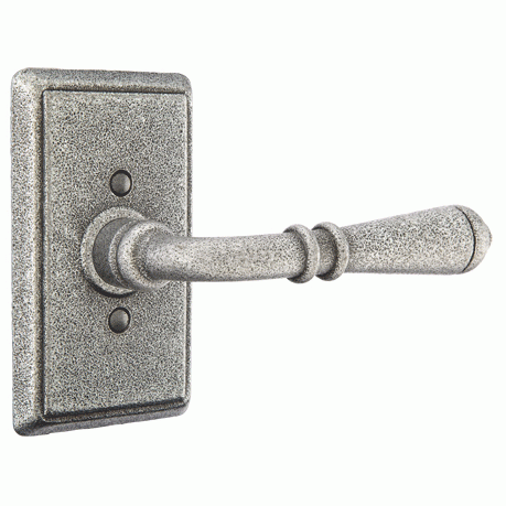 Emtek Wrought Steel Normandy Lever With Rectangular Rosette EMTEK