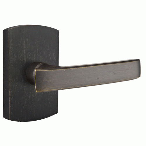 Emtek Solid Brass Sandcast Yuma Lever With Rounded Rectangular Rosette EMTEK