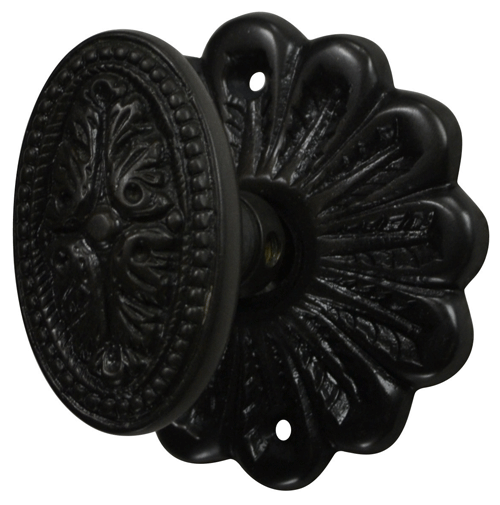 Maltesia Flower Rosette Door Set with Avalon Oval Door Knobs (Several Finishes Available) COPPER MOUNTAIN HARDWARE