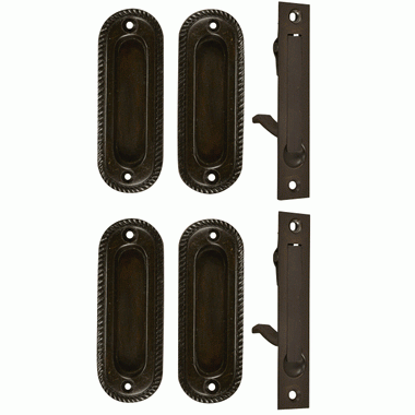 Georgian Double Pocket Passage Style Door Set (Oil Rubbed Bronze Finish) COPPER MOUNTAIN HARDWARE