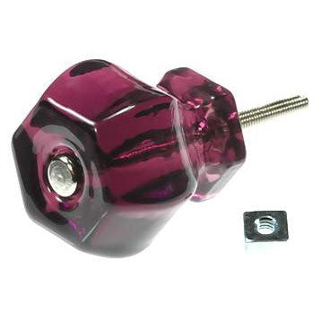 1 1/2 Inch Amethyst (Purple) Glass Knobs COPPER MOUNTAIN HARDWARE