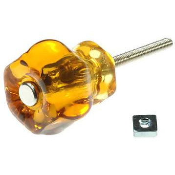 1 1/4 Inch Warm Amber Glass Knobs COPPER MOUNTAIN HARDWARE