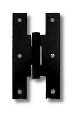 3 Inch Metal Hinges: Pair of Semi-Gloss Black Metal Hinges - H Type COPPER MOUNTAIN HARDWARE