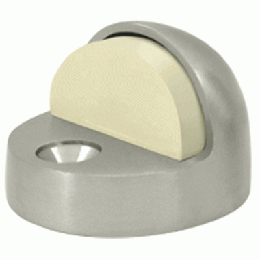 High Profile Floor Mounted Bumper Door Stop (Brushed Nickel Finish) DELTANA