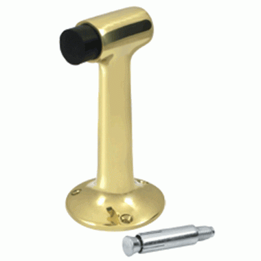 High Profile Floor Mounted Bumper Door Stop (Polished Brass Finish) DELTANA