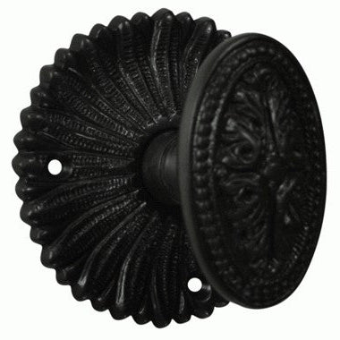 French Provincial Rosette Door Set with Avalon Oval Door Knobs (Several Finishes Available)