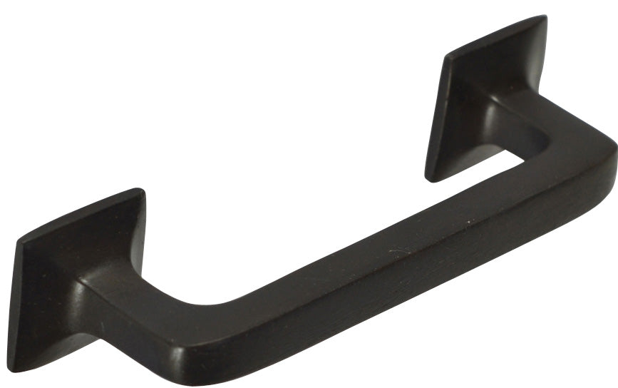 4 1/4 Inch Overall (3 Inch c-c) Solid Brass Square Traditional Pull COPPER MOUNTAIN HARDWARE