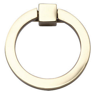 3 Inch Mission Style Solid Brass Drawer Ring Pull (Polished Brass) COPPER MOUNTAIN HARDWARE