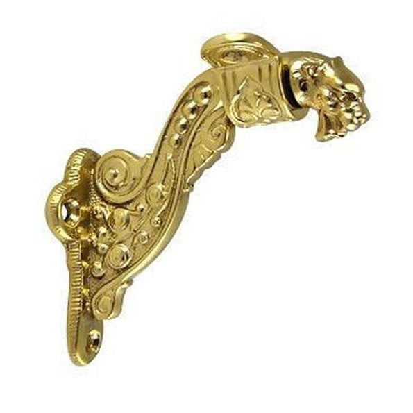 4 Inch Solid Brass Lost Cast Wax Lion Head Stair Rail Bracket COPPER MOUNTAIN HARDWARE