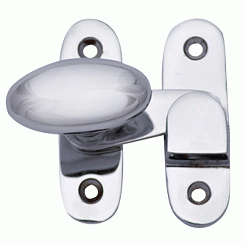 Traditional Solid Brass Oval Knob Latch Set (Several Finish Options)