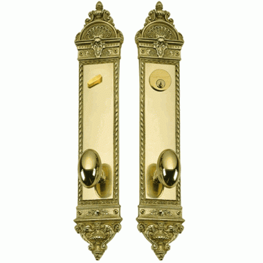 L'Enfant Style Deadbolt Entryway Set (Polished Brass Finish) COPPER MOUNTAIN HARDWARE