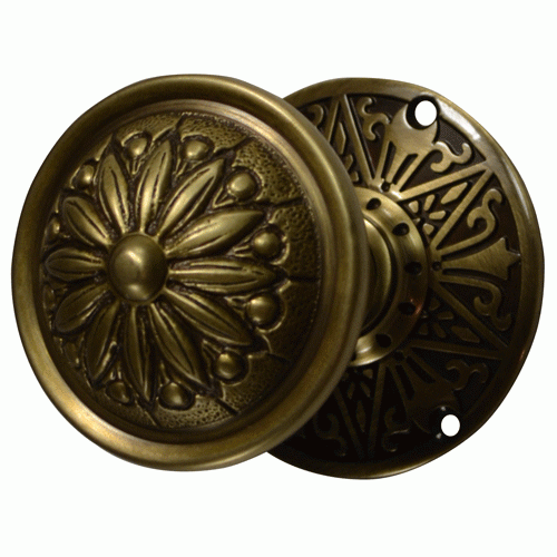 Eastlake Solid Brass Door Set With Provincial Style Knob COPPER MOUNTAIN HARDWARE