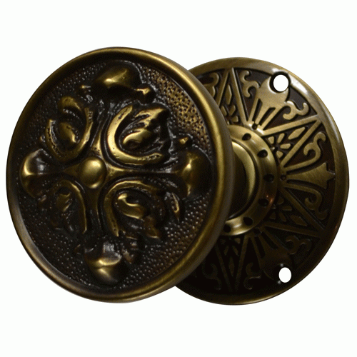 Eastlake Door Set With Romanesque Style Knob COPPER MOUNTAIN HARDWARE