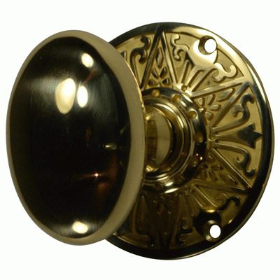 Eastlake Door Set With Egg Style Knob COPPER MOUNTAIN HARDWARE