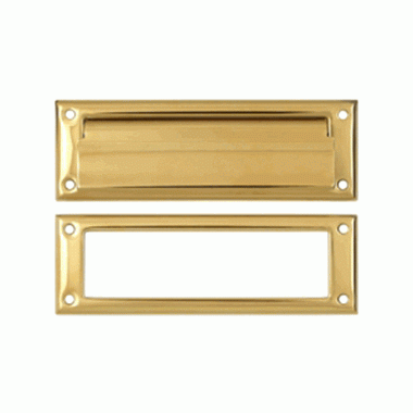 8 7/8 Inch Brass Mail & Letter Flap Slot (Lifetime Polished Brass Finish) DELTANA