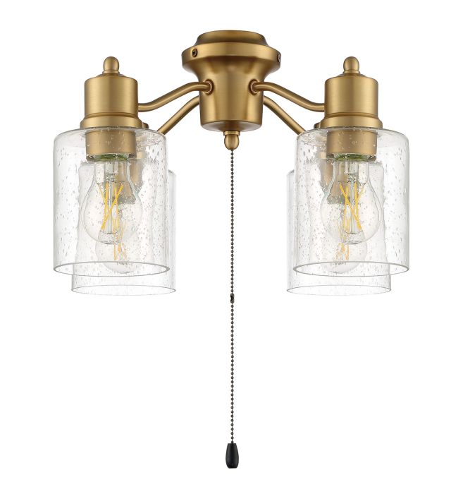 ##Antique Hardware## 4 Light Universal Light Kit in Satin Brass