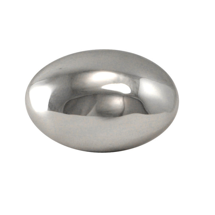 1 1/2 Inch Heavy Traditional Solid Brass Egg Cabinet Knob (Polished Chrome Finish) COPPER MOUNTAIN HARDWARE