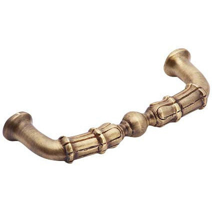 5 Inch Overall (4 1/3 Inch c.c.) Solid Brass Victorian Style Pull (Antique Brass Finish) COPPER MOUNTAIN HARDWARE