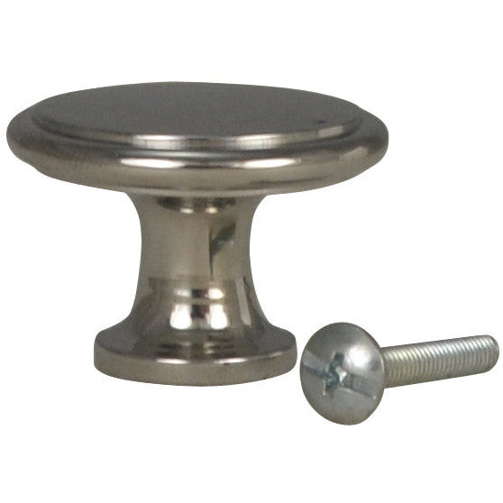 1 1/2 Inch Brass Flat Top Cabinet Knob (Polished Chrome Finish) COPPER MOUNTAIN HARDWARE