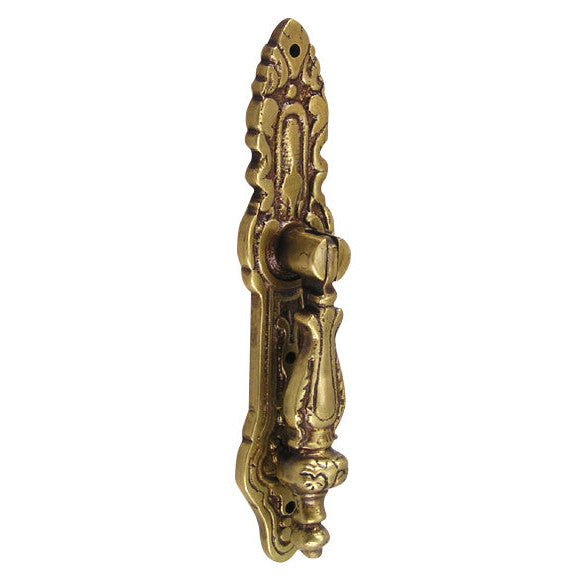 4 Inch Solid Brass Baroque / Rococo Drop Pull (Antique Brass Finish) COPPER MOUNTAIN HARDWARE