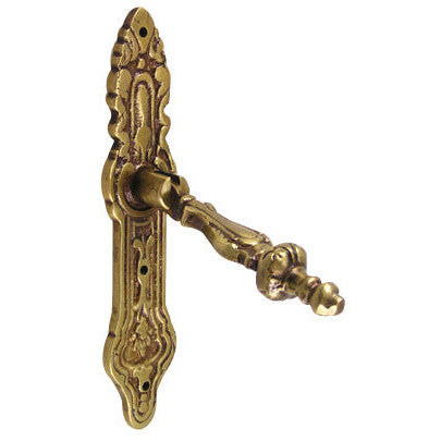 4 Inch Solid Brass Baroque / Rococo Drop Pull (Antique Brass Finish) COPPER MOUNTAIN HARDWARE