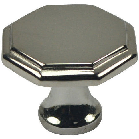 1 5/8 Inch Solid Brass Octagonal Cabinet Knob (Polished Chrome Finish) COPPER MOUNTAIN HARDWARE