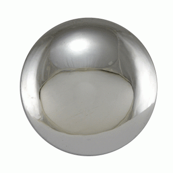 1 1/2 Inch Solid Brass Traditional Round Knob (Polished Chrome Finish) COPPER MOUNTAIN HARDWARE