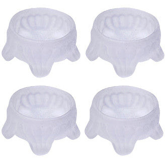 Set of 4 - Clear Frosted Caprice Pattern (Cambridge Glass)