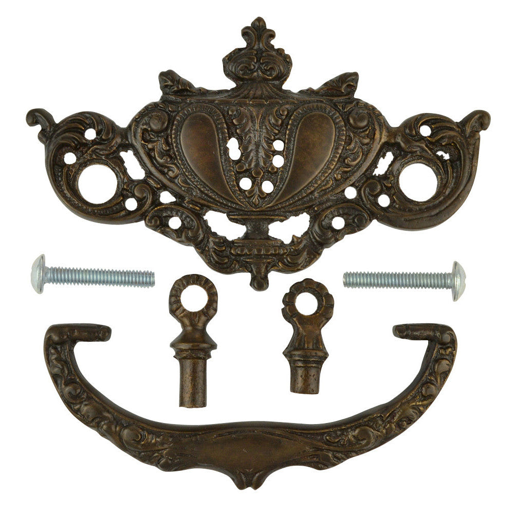 4 1/4 Inch Solid Brass Baroque Rococo Lamp Bail Pull (Oil Rubbed Bronze Finish) COPPER MOUNTAIN HARDWARE