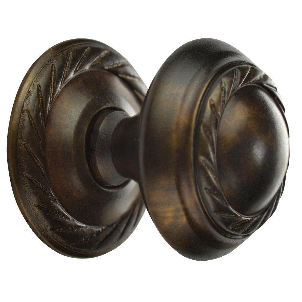 1 Inch Solid Brass Georgian Roped Round Knob Oil Rubbed Bronze Finish COPPER MOUNTAIN HARDWARE