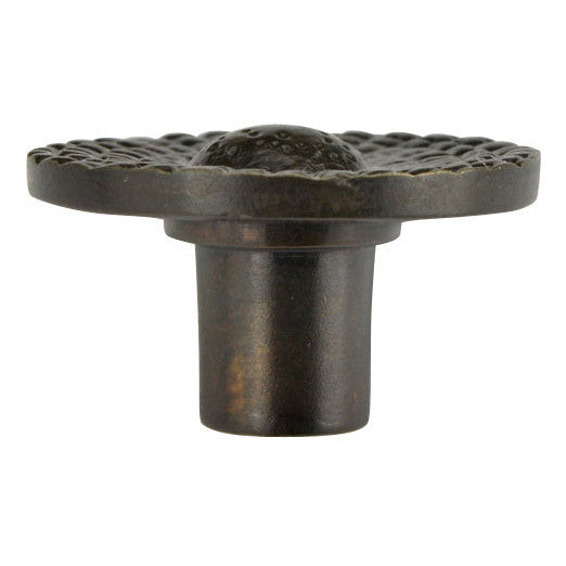 1 Inch Solid Brass Art Deco Style Round Knob (Oil Rubbed Bronze Finish) COPPER MOUNTAIN HARDWARE