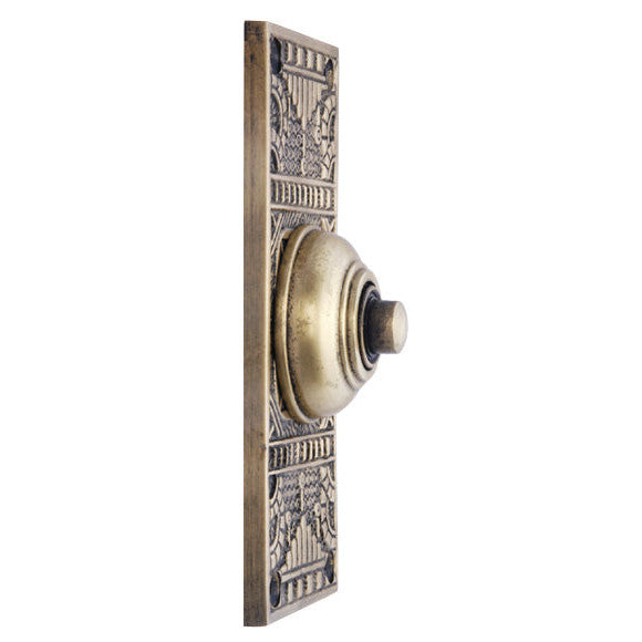 Solid Brass Eastlake Style Door Bell (Antique Brass Finish) COPPER MOUNTAIN HARDWARE