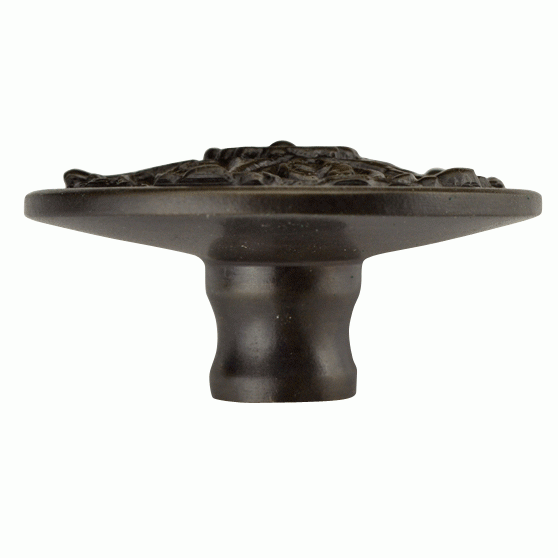 2 Inch Solid Brass Victorian Floral Knob (Oil Rubbed Bronze Finish) COPPER MOUNTAIN HARDWARE