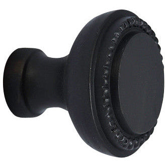 1 1/2 Inch Solid Brass Round Knob with Georgian Roped Border (Oil Rubbed Bronze) COPPER MOUNTAIN HARDWARE