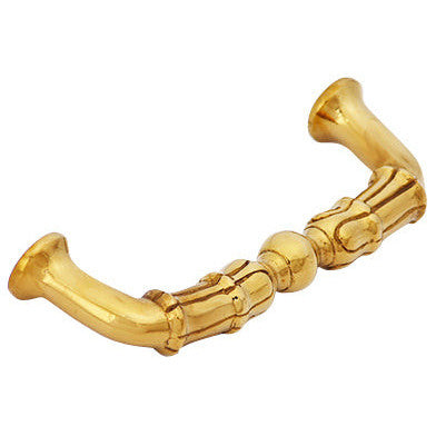 5 Inch Overall (4 1/3 Inch c-c)  Solid Brass Victorian Style Pull
