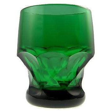6 Ounce Emerald Green Glass Georgia Tumbler 3 1/4 Inch Tall - Set of Four COPPER MOUNTAIN HARDWARE